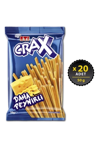 Eti Crax Peynirli Çubuk Kraker 20x50g