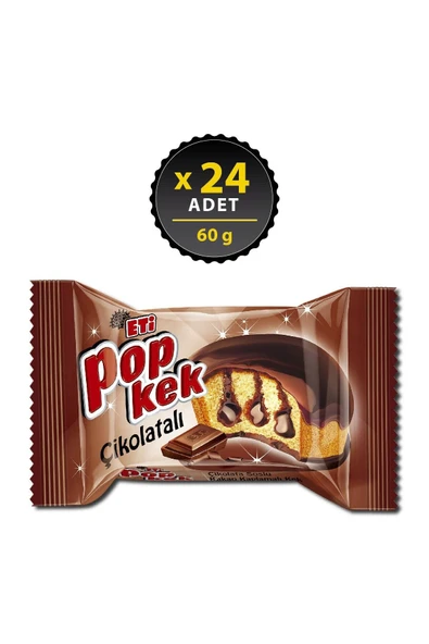 Eti Popkek Çikolatalı Kek 60 g x 24 Adet