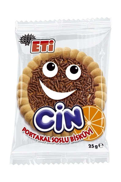 Eti Cin Tekli Çilekli 25 g x 18 Adet, Portakallı 25 g x 18 Adet