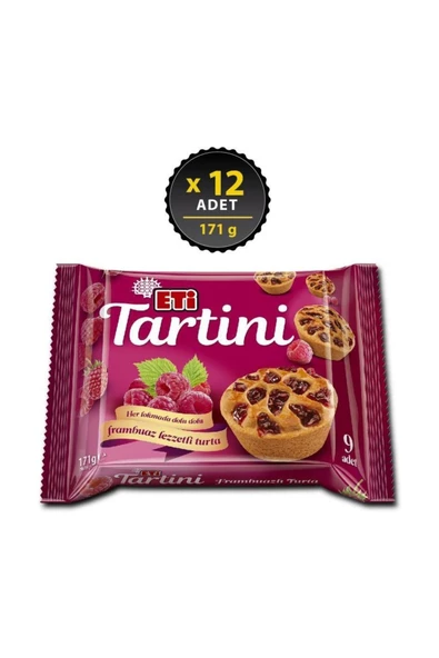 Eti Tartini Frambuazlı Turta 171 g x 12 Adet