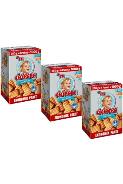 Eti Cici Bebe 1000 Gr 3'lü