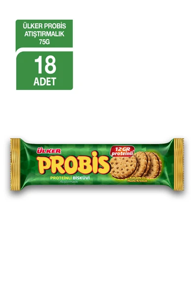 Ülker Probis Atıştırmalık Bisküvi 75 gr 18'li