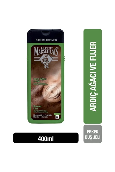 Le Petit Marseillais Ardıç Ağacı Ve Füjer Duş Jeli 400 Ml Erkekler Için