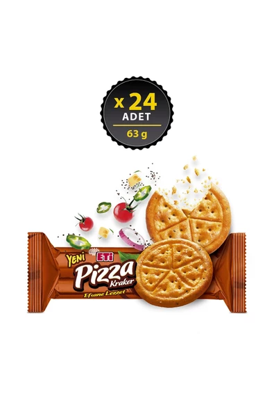 Eti Pizza Kraker Efsane Lezzet 63 g x 24 Adet