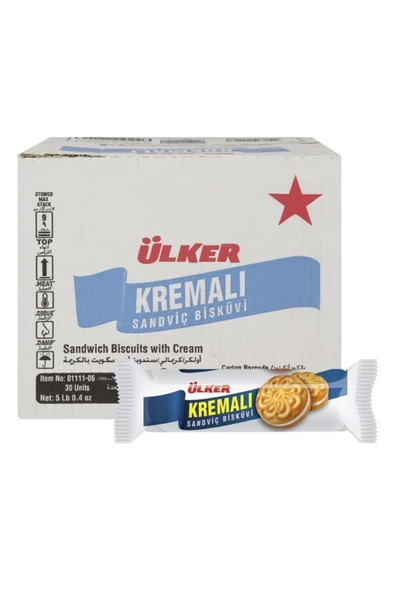 Ülker Kremalı Sandviç Bisküvi 61 Gr X 24 Adet