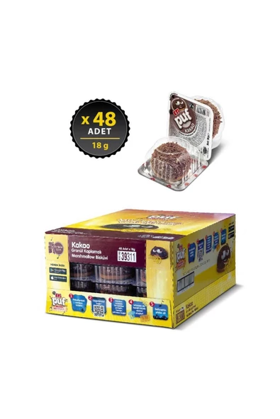 Eti Puf Kakaolu Bisküvi 18 g x 48 Adet - 2