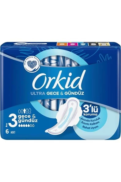 Orkid ( ATD ) Orkid Hijyenik Ped Ultra Extra Gece&Gündüz 6 Adet Standart Pk ( TEKLİDİR )