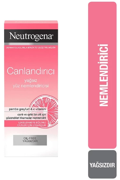 Neutrogena Yağsız Yüz Nemlendiricisi Pembe Greyfurt Ve C Vitamini 50 ml   Yüz Kremi