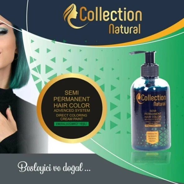 Collection Natural Saç Boyası Zümrüt Yeşili 250ml