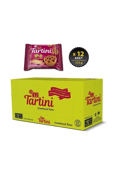 Eti Tartini Frambuazlı Turta 171 g x 12 Adet - 2