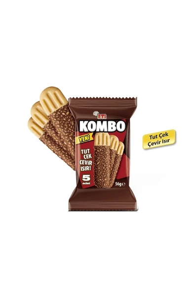 Eti Kombo Hindistan Cevizi ve Çikolata Kaplamalı Bisküvi 56 g x 18 Adet - 3