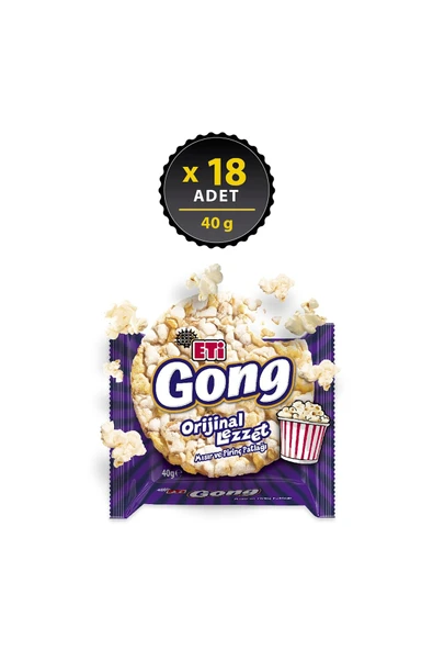 Eti Gong Mısır ve Pirinç Patlağı 40 g x 18 Adet