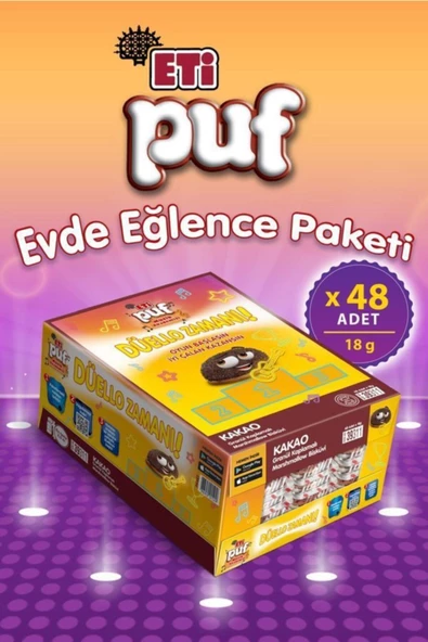 Eti Es Markng Puf Kakaolu 48 Adet X2 Kutu 96 Adet Fiyatıdır.