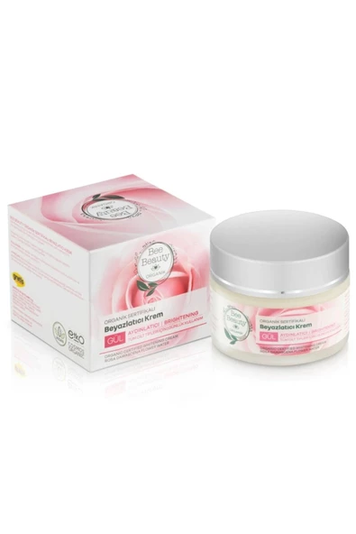 Bee Beauty Gül Özlü Organik Sertifikalı Beyazlatıcı Günlük Krem 50 Ml