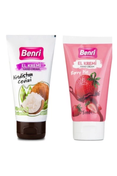 Benri El Kremi Hindistan Cevizli 90 Ml + Çilek 75ml 2li Paket