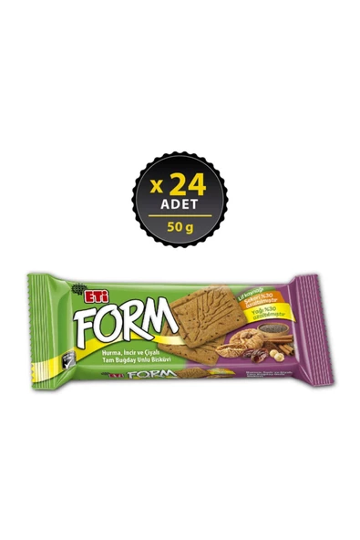 Eti Form Hurma İncir Ve Çiyali Bisküvi 50 g x 24 Adet