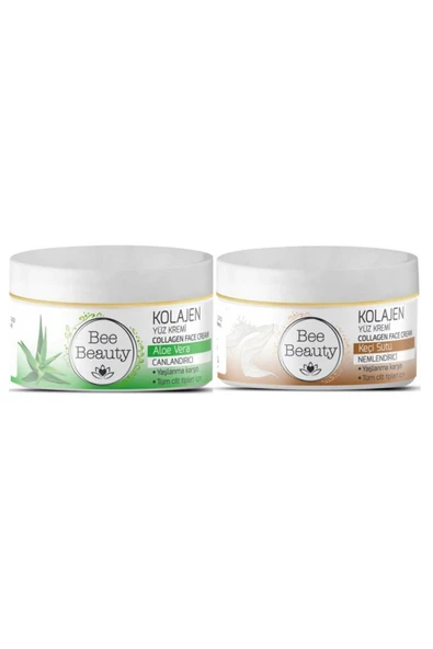 Aloe Vera Kolajen Yüz Kremi 50 Ml+keçi Sütü Kolajen Yüz Kremi 50 Ml