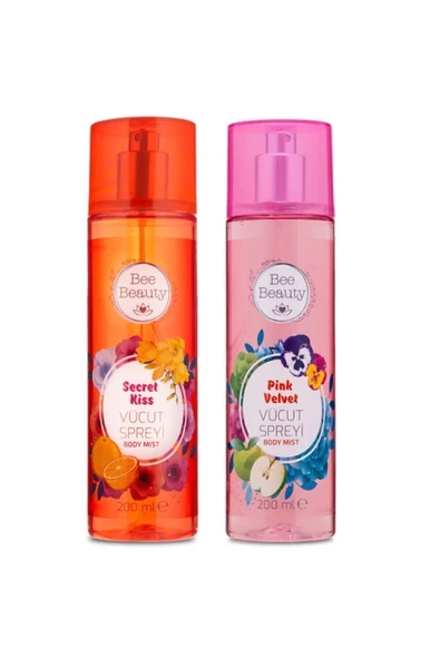 Bee Beauty Body Mist Secret Kiss ve Pink Velvet Vücut Spreyi