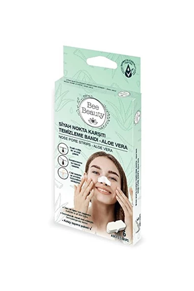 Bee Beauty Aloe Vera Siyah Nokta Temizleme Bandı 6'lı