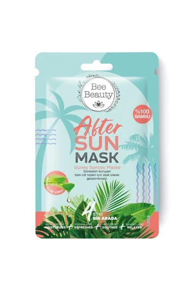 Bee Beauty Güneş Sonrası Aloe Veralı Kağıt Maske 25 Ml