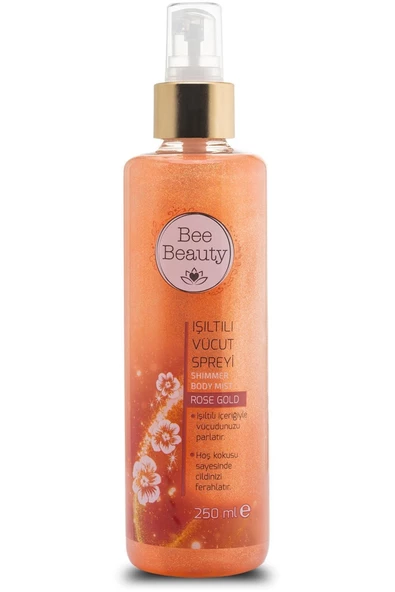 Bee Beauty Kadın Rose Gold Işıltılı Vücut Spreyi 250 ml