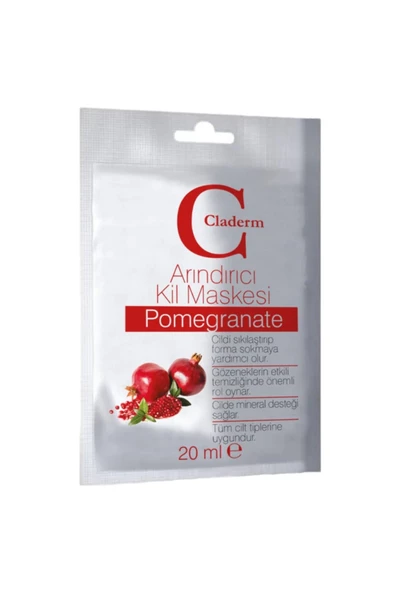 Claderm Arındırıcı Kil Maskesi Pomegranate 20 ml