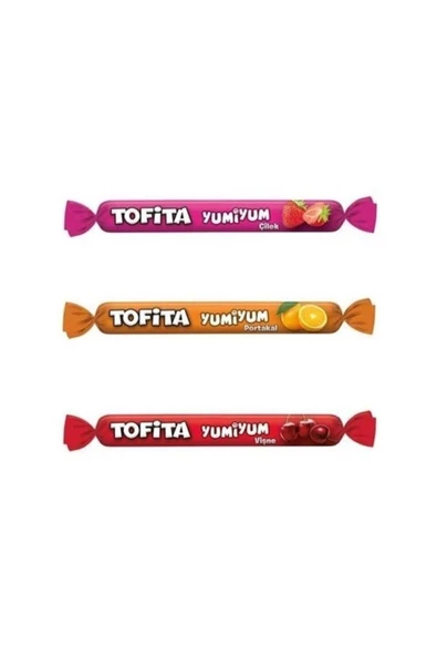 Tofita . Çilek + Portakal + Vişne Yumiyum Karışık Kutu 120'li