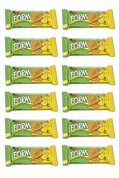 Eti Form Limon Lifli Kepekli Bisküvi 50 G X 12 Adet