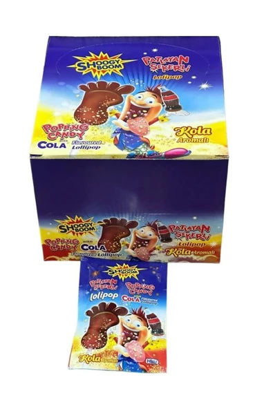 Hleks Patlayan Şekerli Ayak Lolipop Colalı 12 Gr 48'li