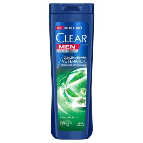 Clear Men Sedir Ağacı ve Okaliptus Özleri Kepeğe Karşı Etkili Şampuan 350ml