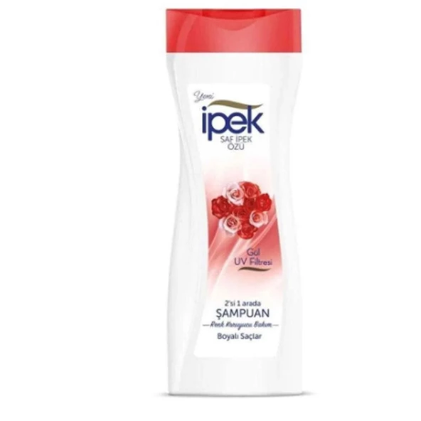 İpek Boyalı Saçlar için Şampuan 2'si 1 arada Gül Özlü 480ml