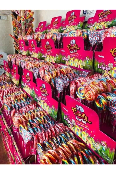 Umut Ticaret Candy Best Tat Lolipop Sosyete Şekeri 50 Adet Rengarenk Çeşitli Şeker - 4