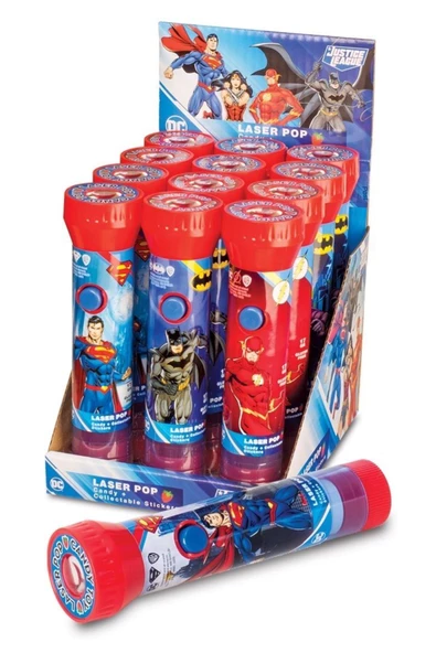 Unibon Justice League Laser Pop Işıklı Şeker 1 adet