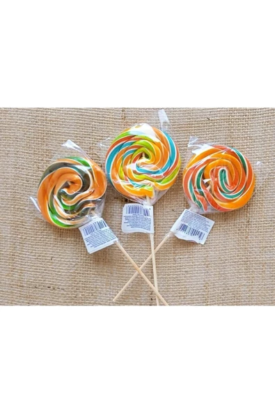 Tadiyus Sosyete Lolipop Şeker 30 Adet 22 gr ( /- 2 Gr) Rengarenk Karışık Meyve Aromalı Ahşap Saplı - 4