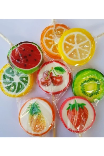 Fu-HaS Meyveli Lolipop Renkli Şekerler Polonya Şekeri 25gr 8 Adet