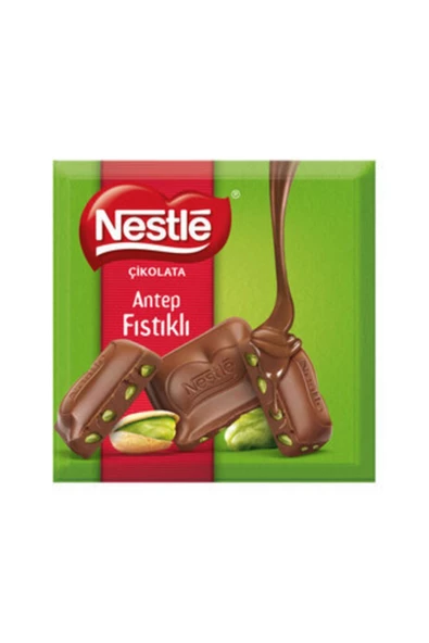 Nestle Antep Fıstıklı Sütlü Kare Çikolata 60 G * 10 Adet