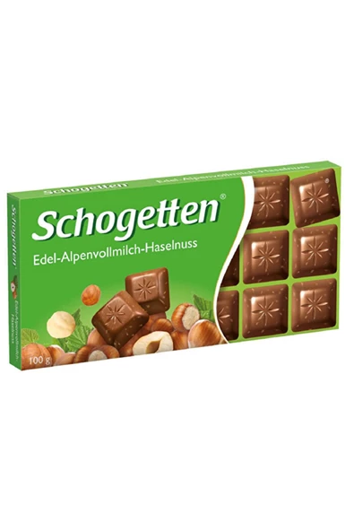 Schogetten - Çikolata - Alpine Süt &fındıklı - 100 gr