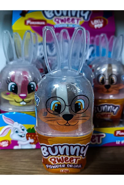 fenomen 3 adet kolali tavsan emzik seker batir ye mavi pembe kahverengi - 3