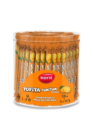 KENT Olips Tofita Yumiyum Portakal 120'li Kutu Yumıyum Portakallı
