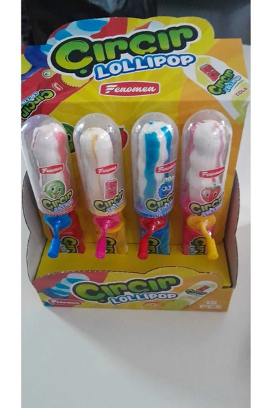 fenomen çırçır lolipop çevirmeli dondurma şeker 23 gr. (12 adet)
