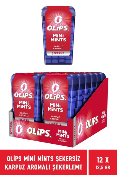 Olips Mini Mints Şekersiz Nane & Karpuz Aromalı Şekerleme 12,5 gr - 24 Adet - 3