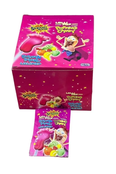 Hleks Patlayan Şekerli Ayak Lolipop Meyveli 12 gr 48'li
