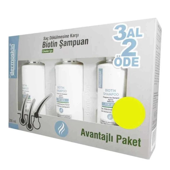 Dermoskin Biotin Shampoo For Men 200ml - 3 Al 2 Öde - 2