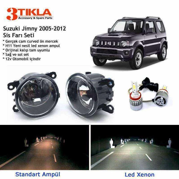Suzuki Jimny 2005-2012 Beyaz Led Xenon Sis Farı Seti