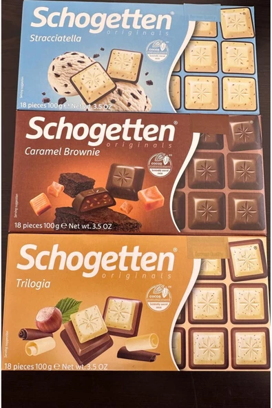 Schogetten Alman Çikolata 3 Çeşit 100 Gr