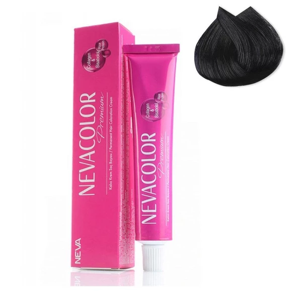 Nevacolor Tüp Saç Boyası 1-1 Siyah 50ml