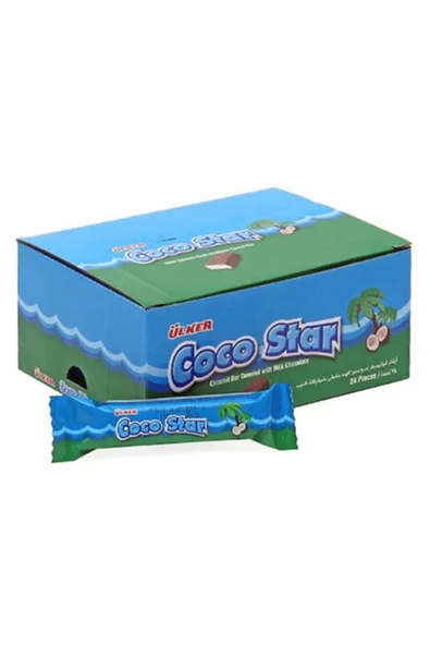 Ülker Cocostar Hindistan Cevizli Çikolata Bar 24 Adet 28 gr