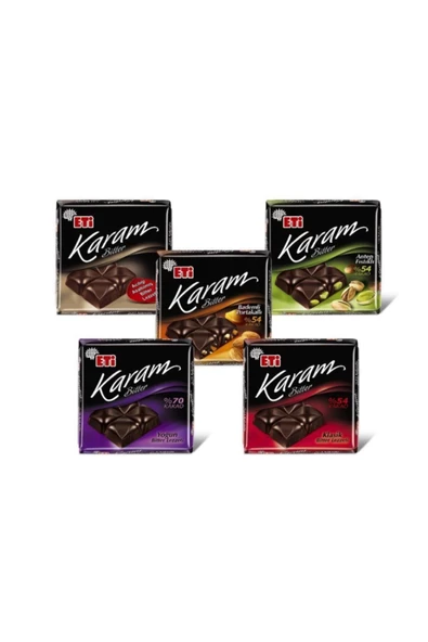 Eti Karam Antep Fıstıklı Kakaolu Bitter Çikolata 70 g x 6 Adet - 4