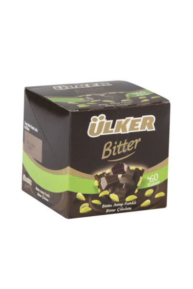 Ülker Kare Antep Fıstıklı %60 Kakaolu Bitter Çikolata (70 Gr 6 Adet)