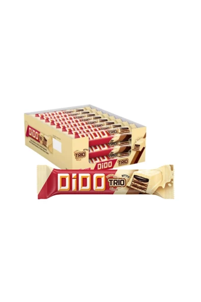 Ülker Dido Trio Beyaz Sütlü Çikolatalı Gofret 24 Adet 36,5g